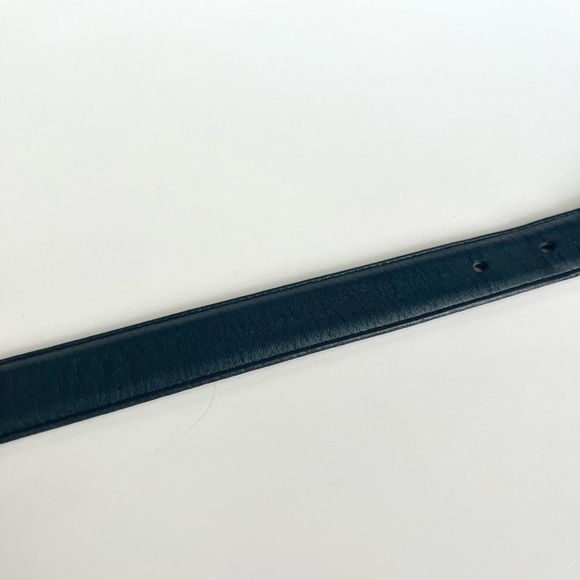 VTG Coach Womens 8400 Belt SMALL 26” Navy Blue Leather Solid Brass Made in USA main image 11